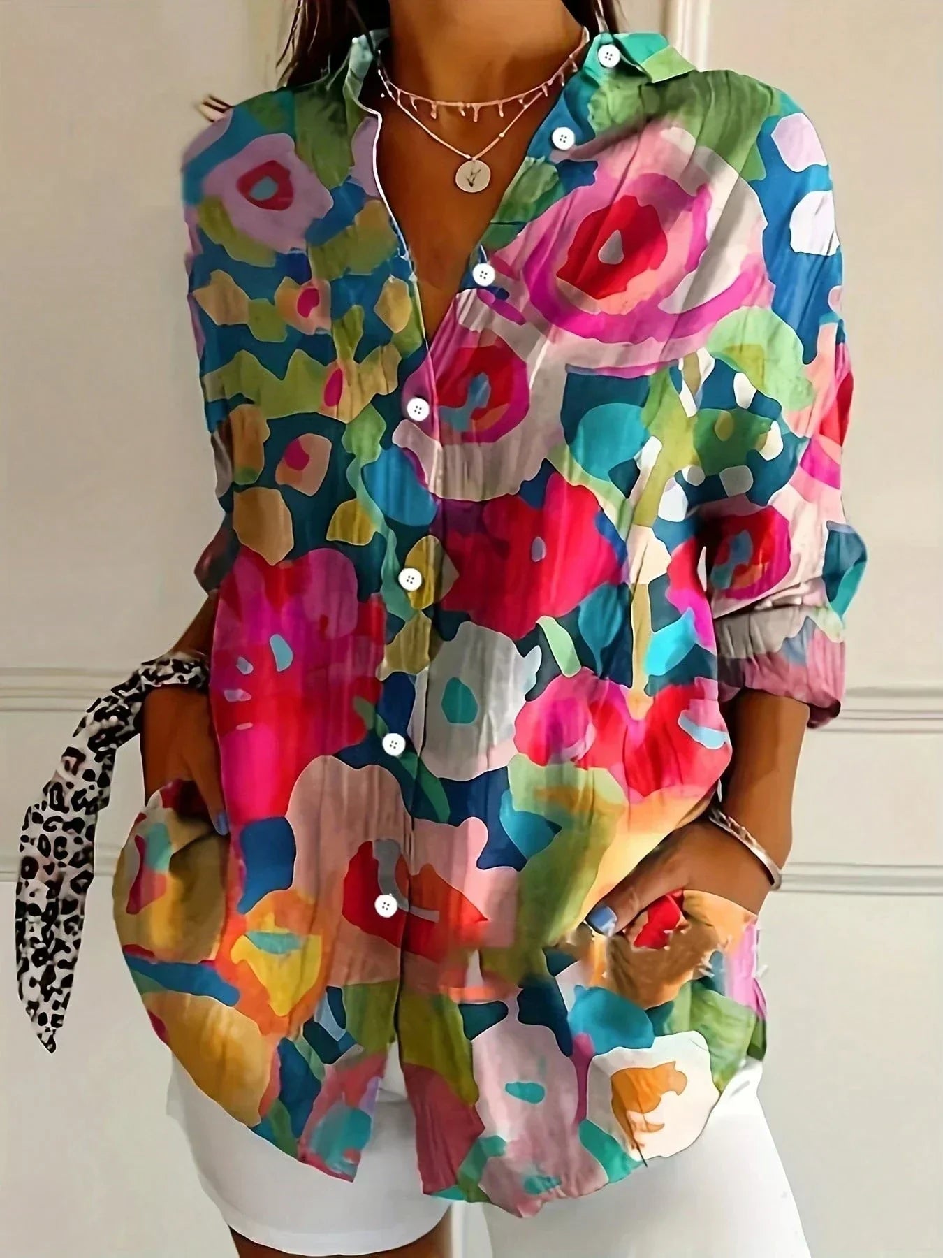 Astrid | Colorful Pattern Blouse