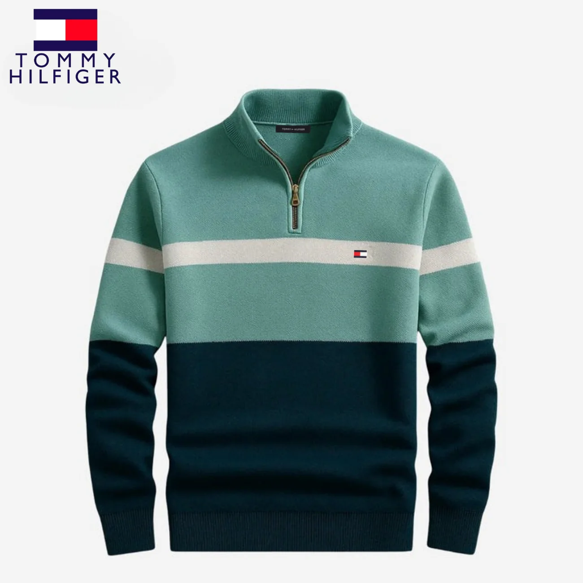 Elegant Half-Zip Sweater || CLEARANCE PRICE